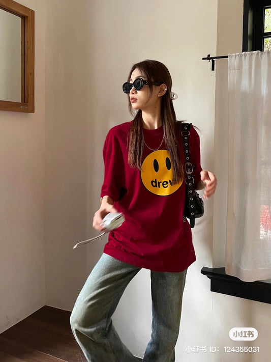 áo DREW HOUSE MASCOT BURGUNDY TEE Authentic