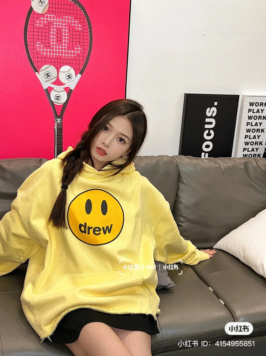 DREW HOUSE MASCOT DECONSTRUCTED LIGHT YELLOW HOODIE authentic