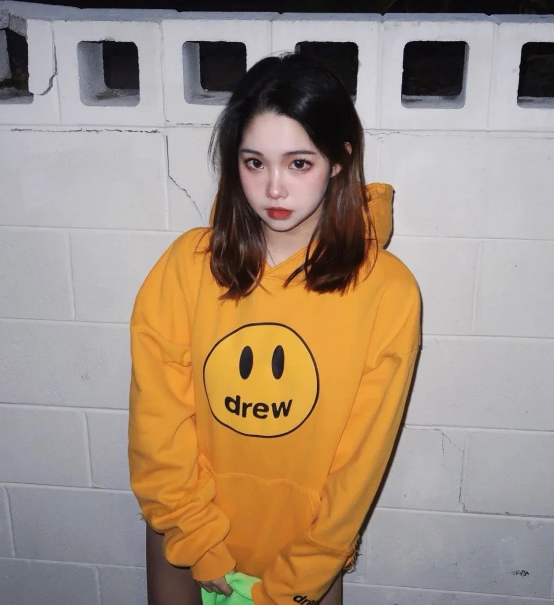 mẫu mang DREW HOUSE MASCOT GOLDEN YELLOW HOODIE authentic