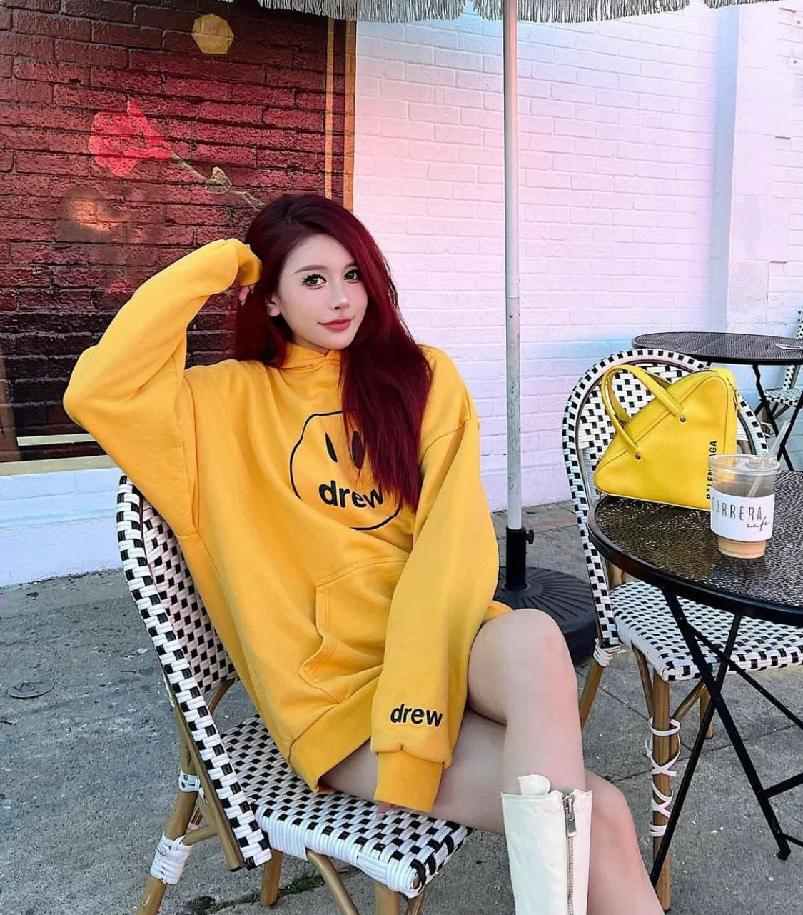 áo DREW HOUSE MASCOT GOLDEN YELLOW HOODIE authentic tại blankroom