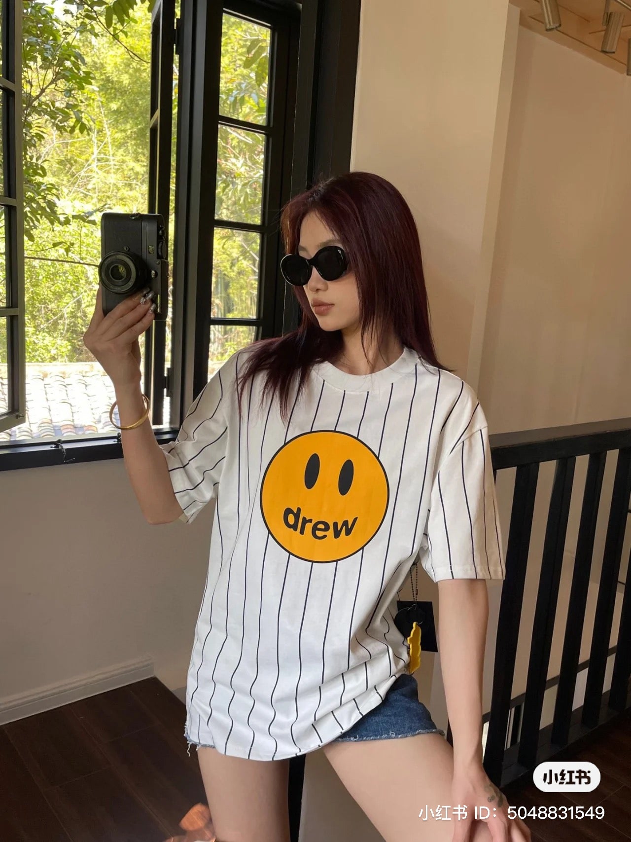 Áo DREW HOUSE MASCOT SS TEE NAVY PINSTRIPE Authentic tại BlankRoom