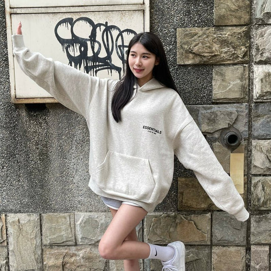 áo FEAR OF GOD ESSENTIAL FW22 LIGHT OATMEAL HOODIE Authentic