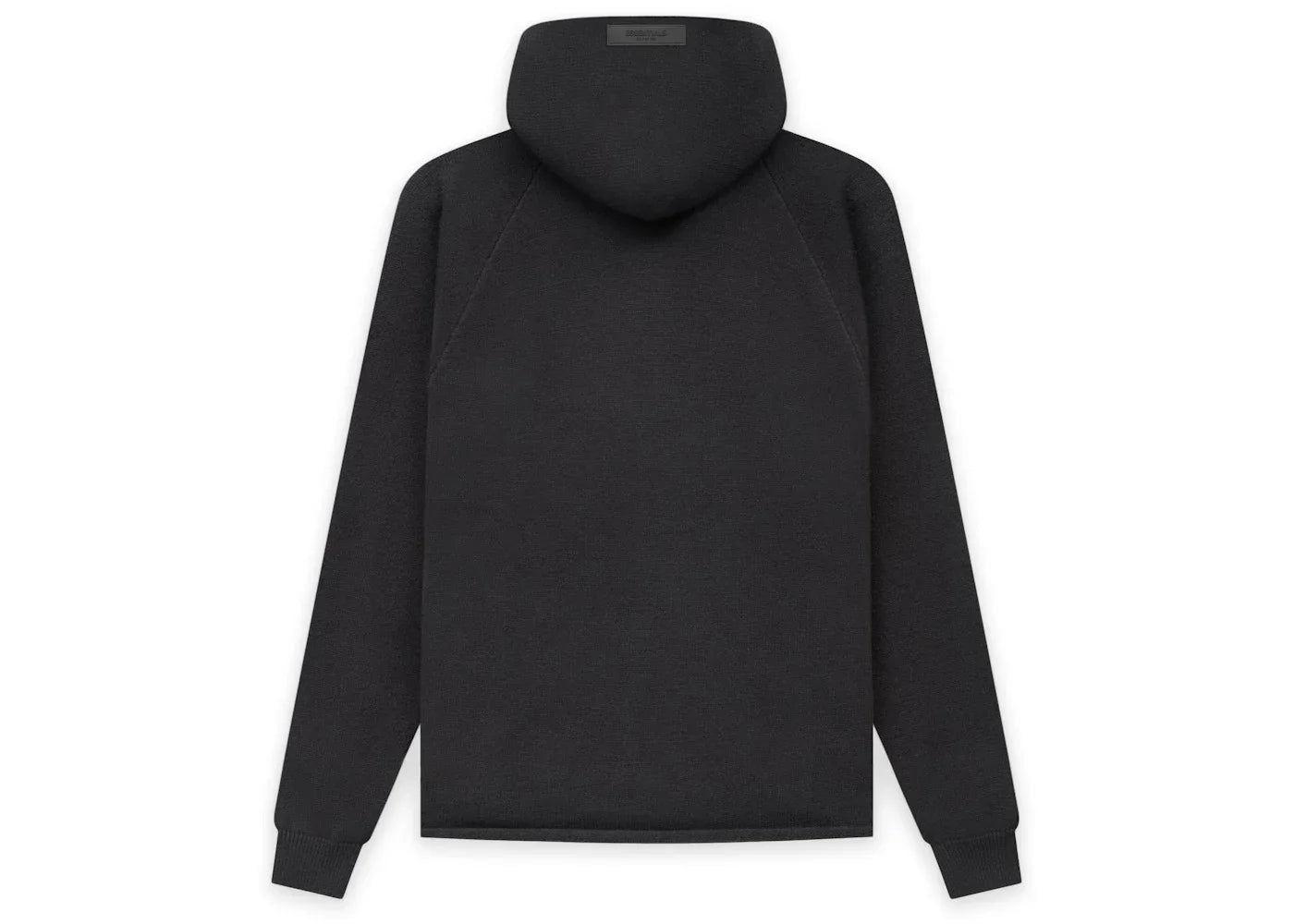 mặt sau FEAR OF GOD ESSENTIALS 1977 KNIT HOODIE IRON Authentic tại BlankRoom Việt Nam