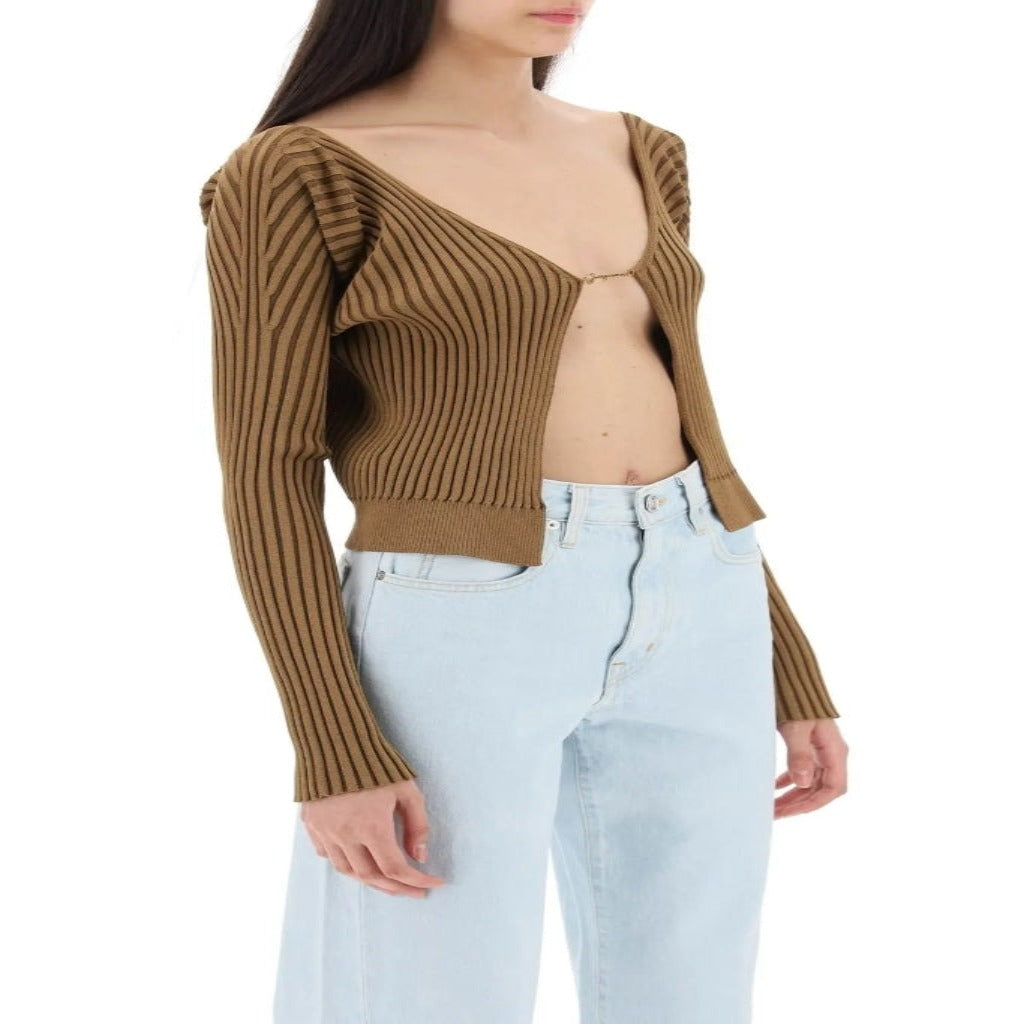 giá jacquemus la maille pralu longue brown