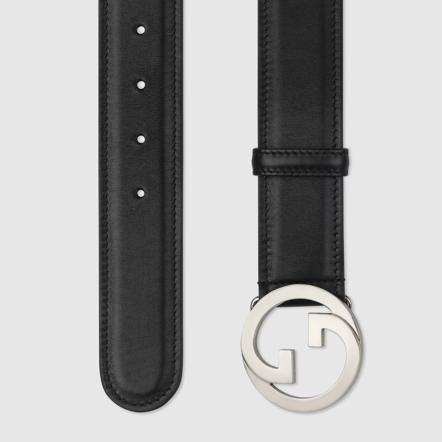 chi tiết GUCCI BLONDIE BELT IN BLACK LEATHER 703147 US10N 1000