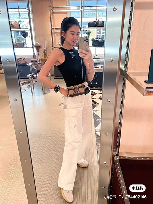 wearing GUCCI DIONYSUS JUMBO SUPER MINI SHOUDER BAG BEIGE AND BROWN 476432 UKMBN 2572