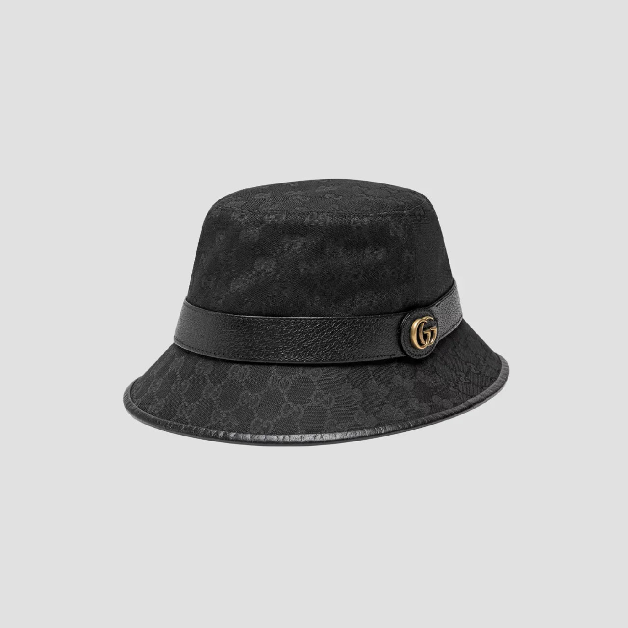 GUCCI GG CANVAS BUCKET HAT WITH DOUBLE G IN BLACK 576587 4HG53 1060