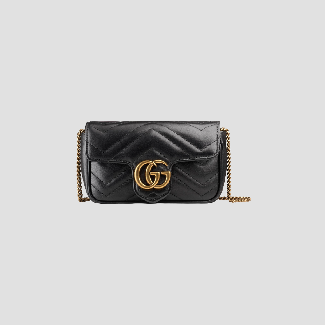 GUCCI GG MARMONT MATELASSÉ BLACK MINI BAG 476433-DTDCT-1000