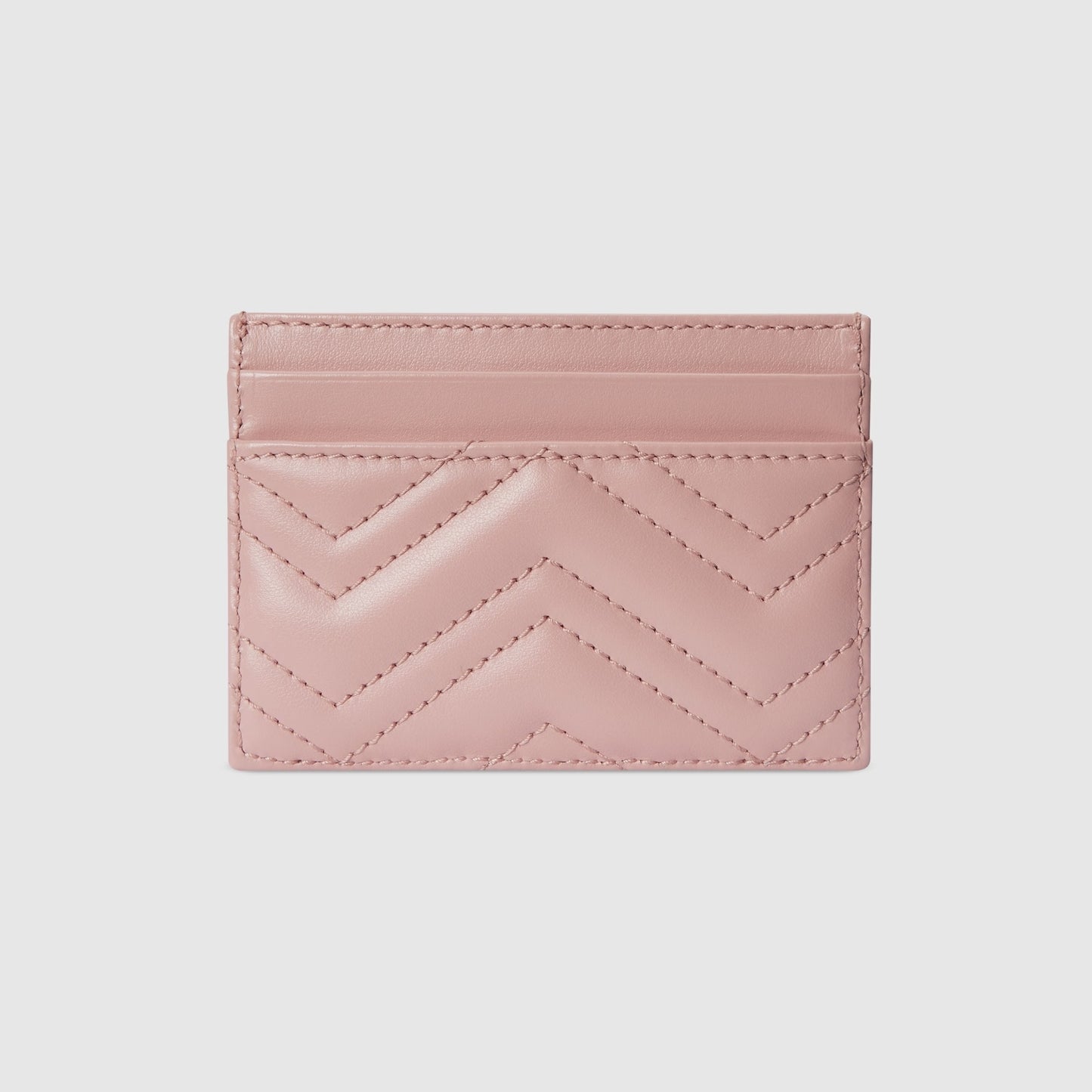 mặt sau GUCCI GG MARMONT MATELASSÉ CARD CASE IN LIGHT PINK LEATHER 443127 AACX4 5909