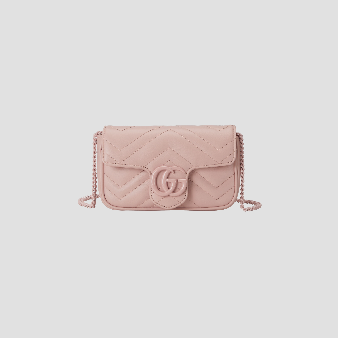 GUCCI GG MARMONT MINI BAG IN LIGHT PINK LEATHER 476433 AACX4 5909