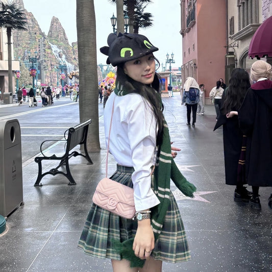 wearing Gucci GG Marmont Small Bag Light Pink Leather With Card Case 751526 AACX5 5945