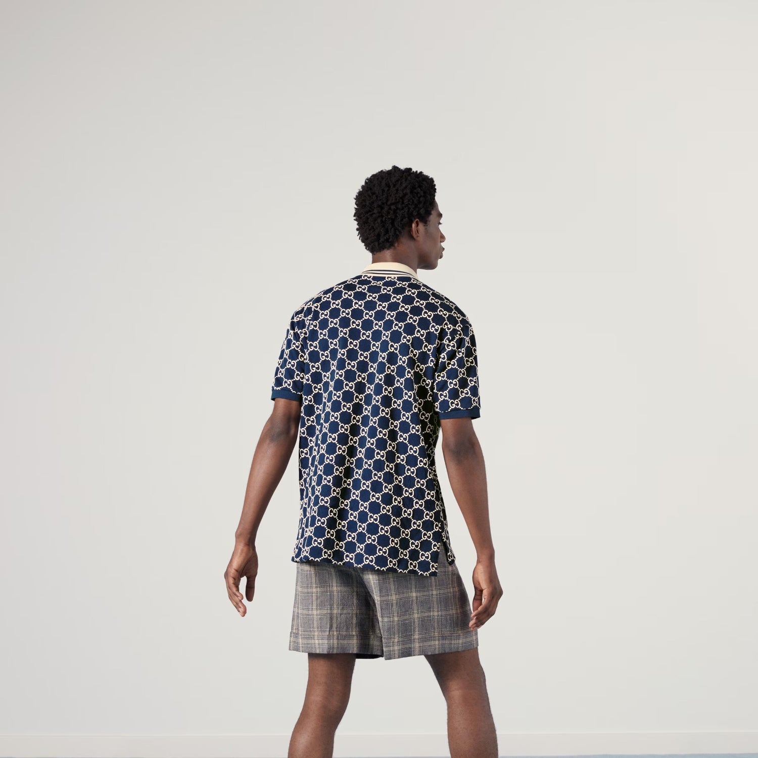 ÁO thun GUCCI GG SUPREME MONOGRAM DARK BLUE POLO 598956 XJB0U 4115 hàng hiệu Authentic BlankRoom Hà Nội, Việt Nam