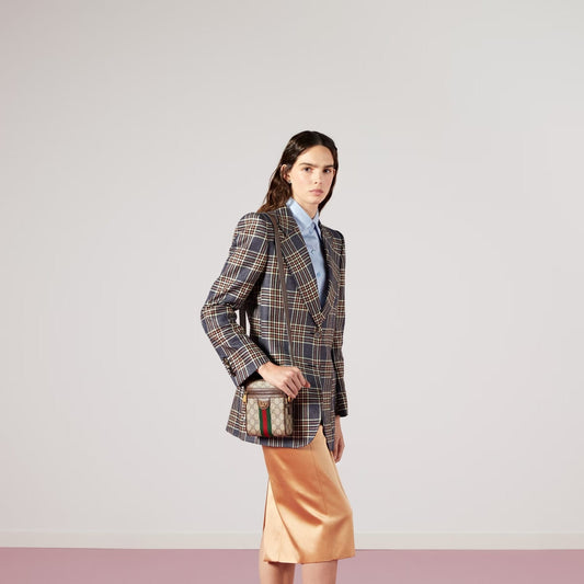 wearing Gucci GG Supreme Ophidia Shoulder Bag 598127 96IWT 8745