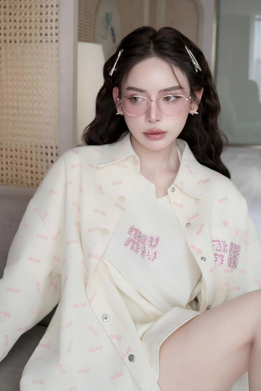 wearing Gucci GG1595O 002 Rose Gold Eyeglasses