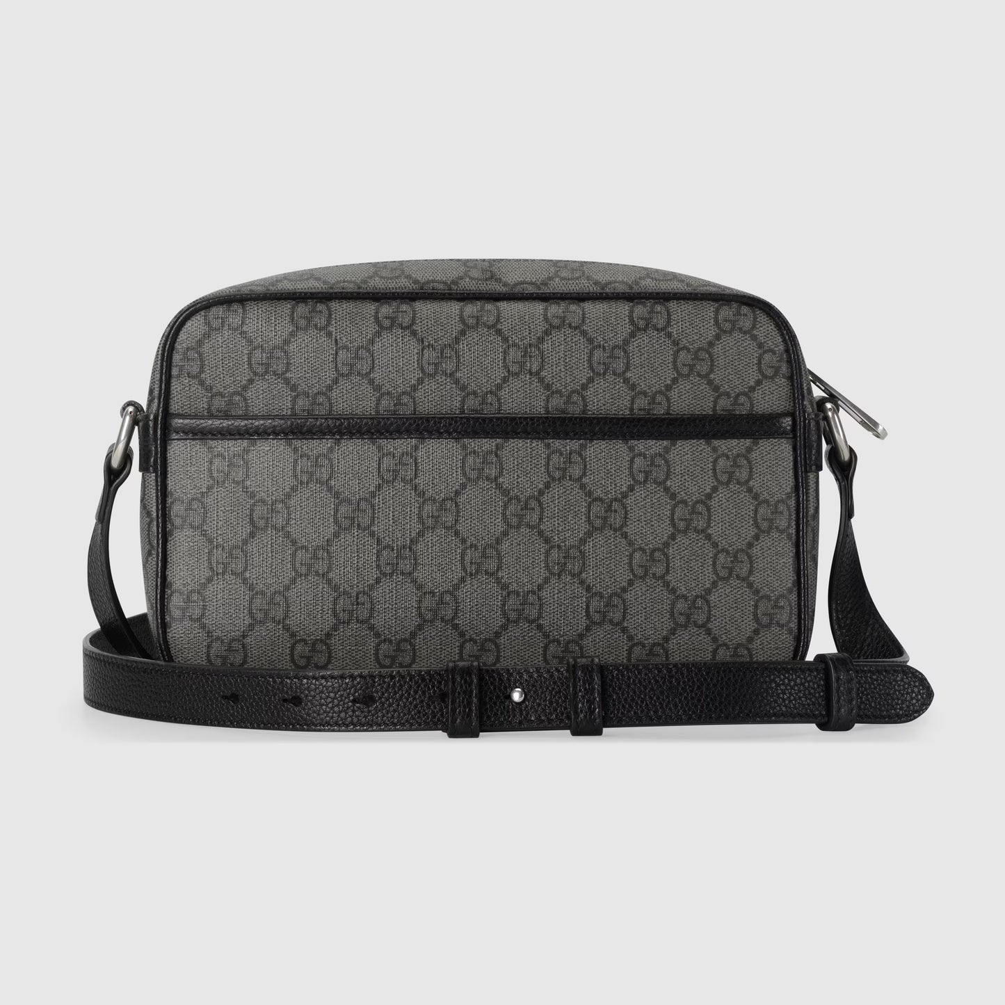 mặt sau túi GUCCI GREY AND BLACK GG SUPREME CANVAS MINI SHOULDER BAG 768391 FACQF 1247