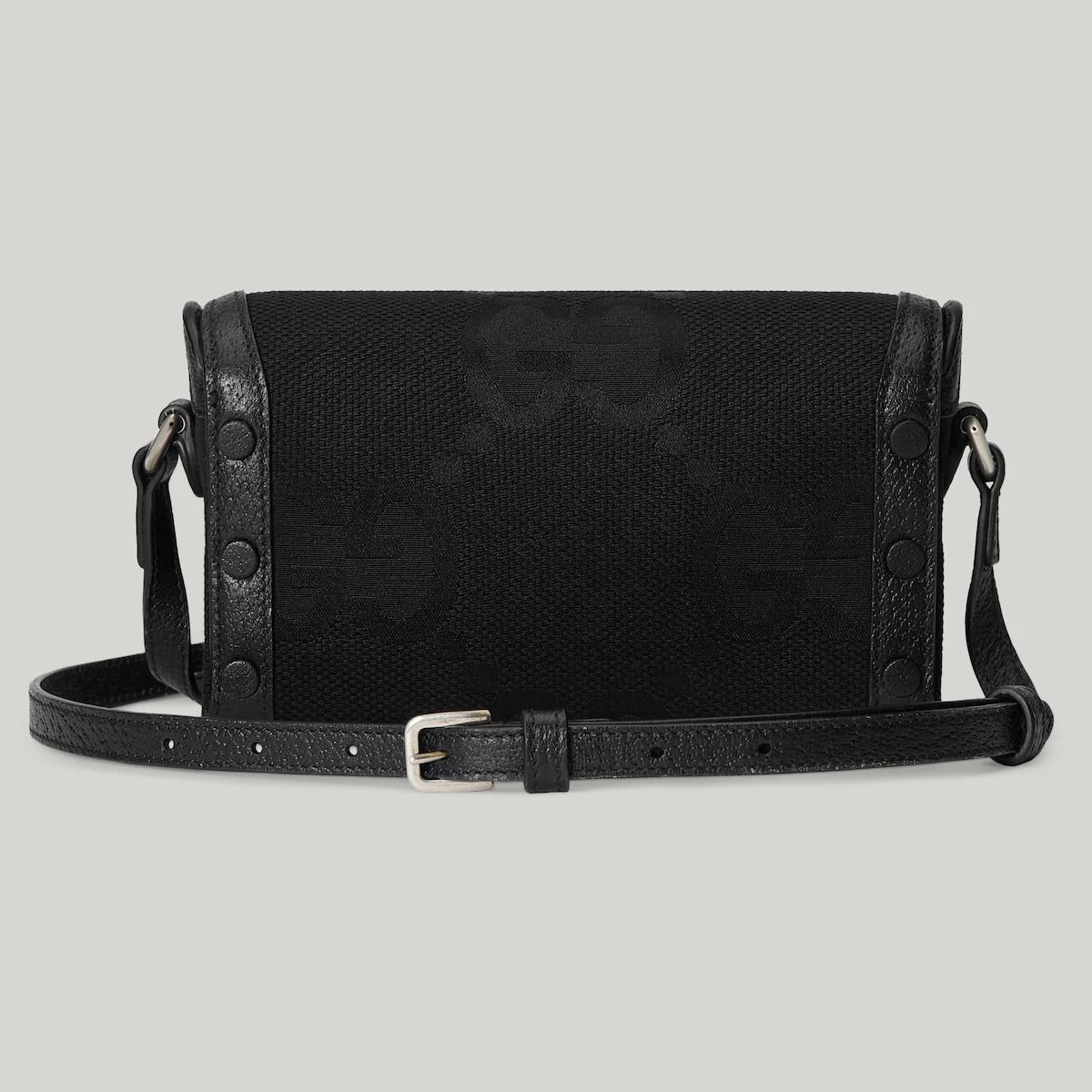 mặt sau túi GUCCI HORSEBIT 1955 MINI BAG JUMBO BLACK 699296 FABGN 1000