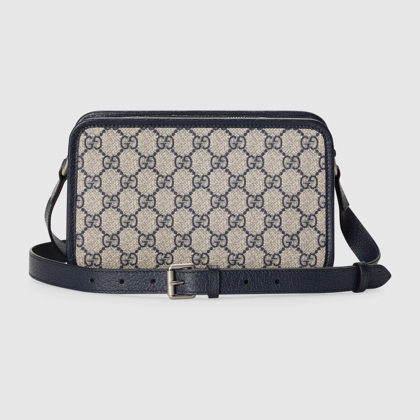 mặt sau túi GUCCI MINI BAG BLUE WITH INTERLOCKING G 658572 K9GSN 4075