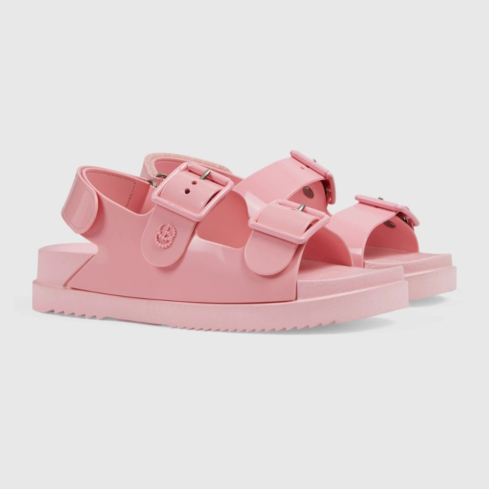 GUCCI MINI DOUBLE G SANDALS PASTEL PINK Blank Room