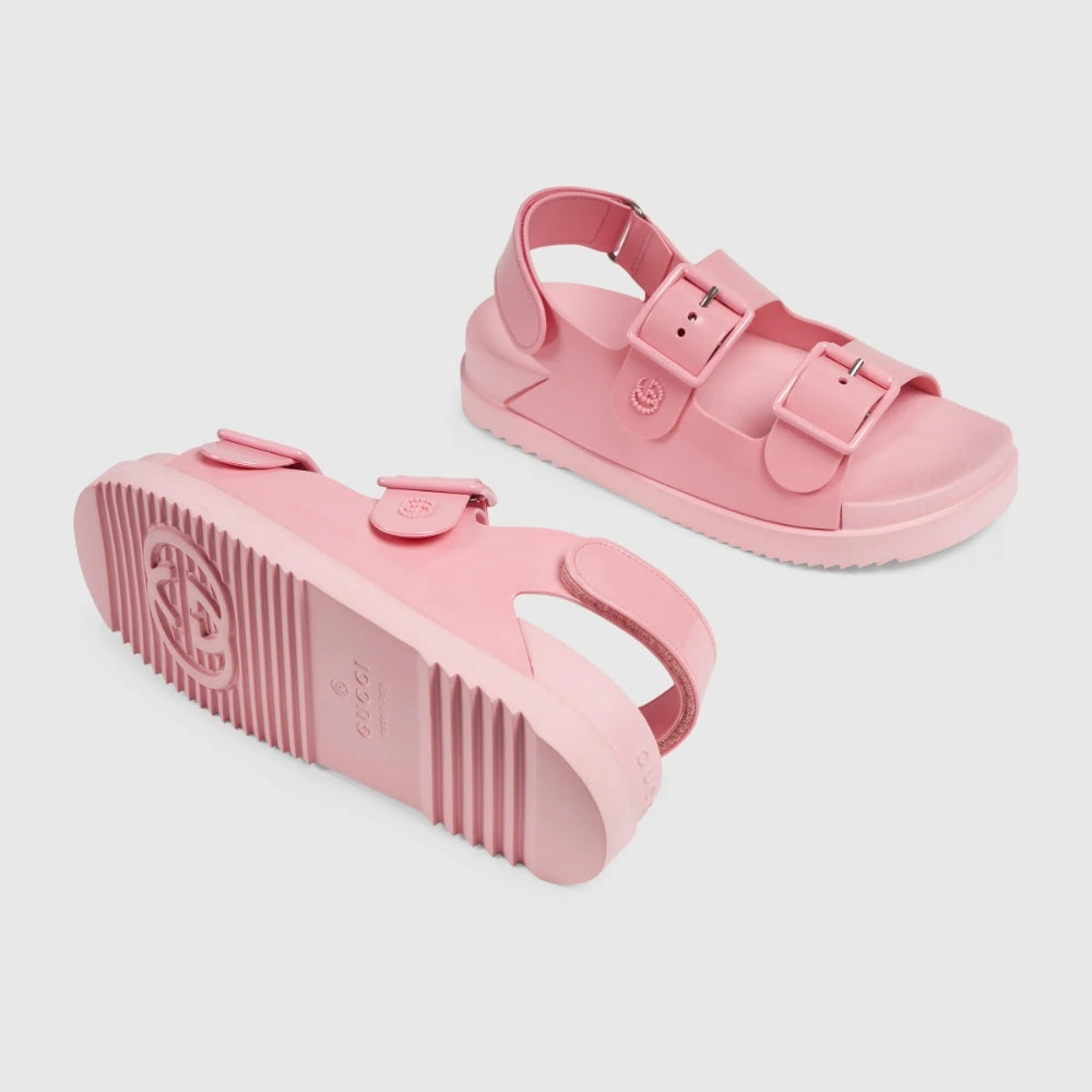 Giày GUCCI MINI DOUBLE G SANDALS PASTEL PINK 660243 J8700 5815 hàng hiệu Authentic sẵn tại BlankRoom Hà Nội, Việt Nam
