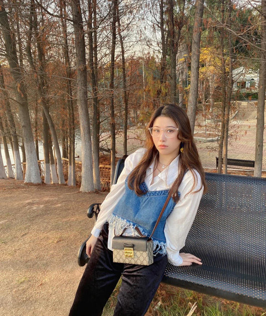 wearing GUCCI PADLOCK MINI BAG BEIGE 652683 96GAG 9785