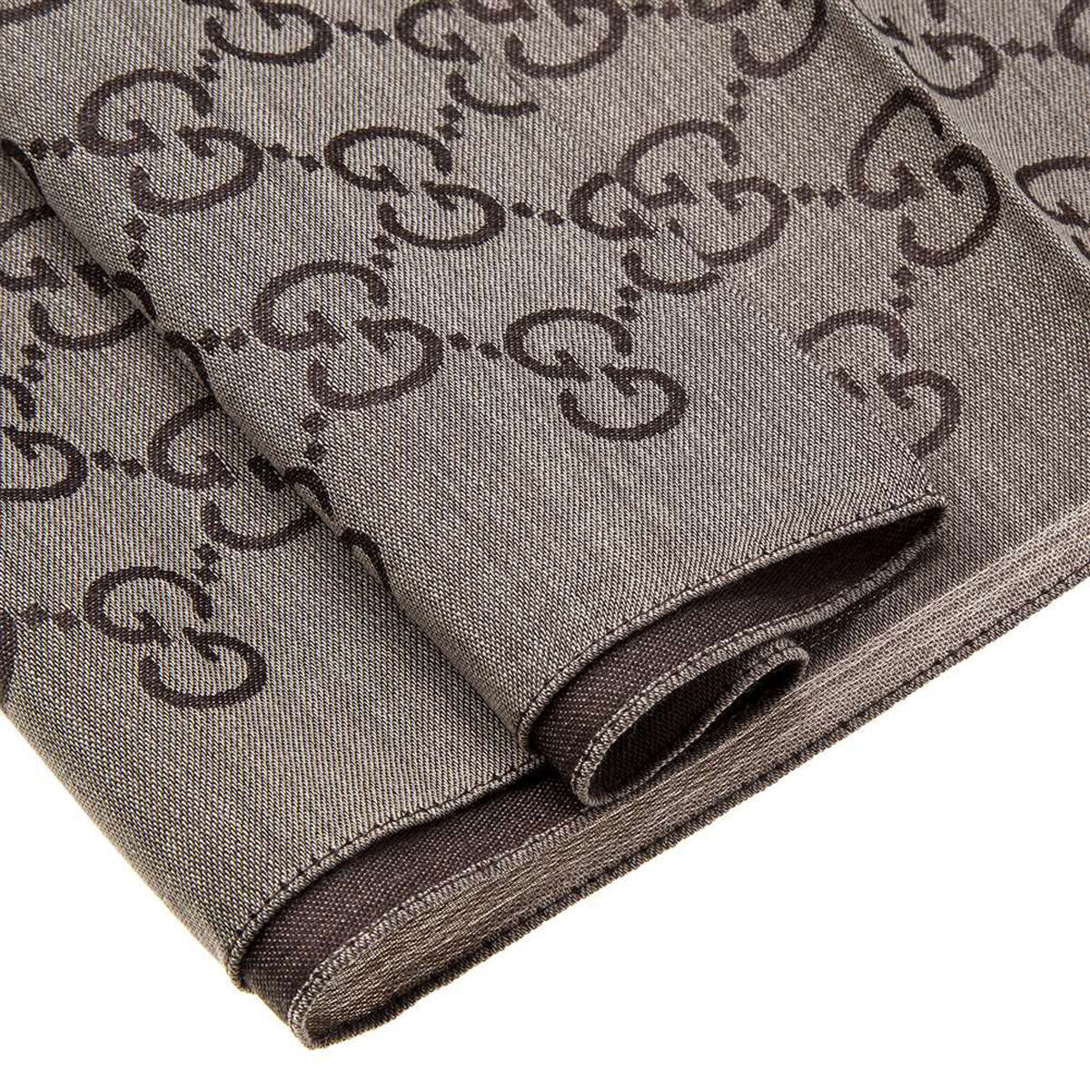 khăn chữ nhật GUCCI SCARF LIGHT BROWN AND DARK BROWN hàng hiệu chính hãng Authentic có sẵn tại BlankRoom Hà Nội, Việt Nam. 165904 3G646 9664