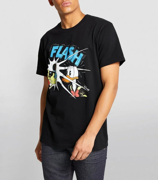 wearing GUCCI X DISNEY DONALD DUCK FLASH T-SHIRT 548334 XJDAF 1082
