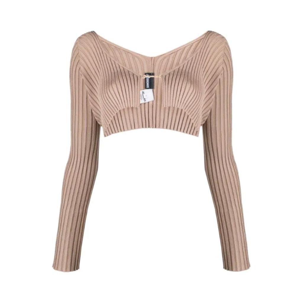 jacquemus beige le papier 'la maille pralù' cardigan