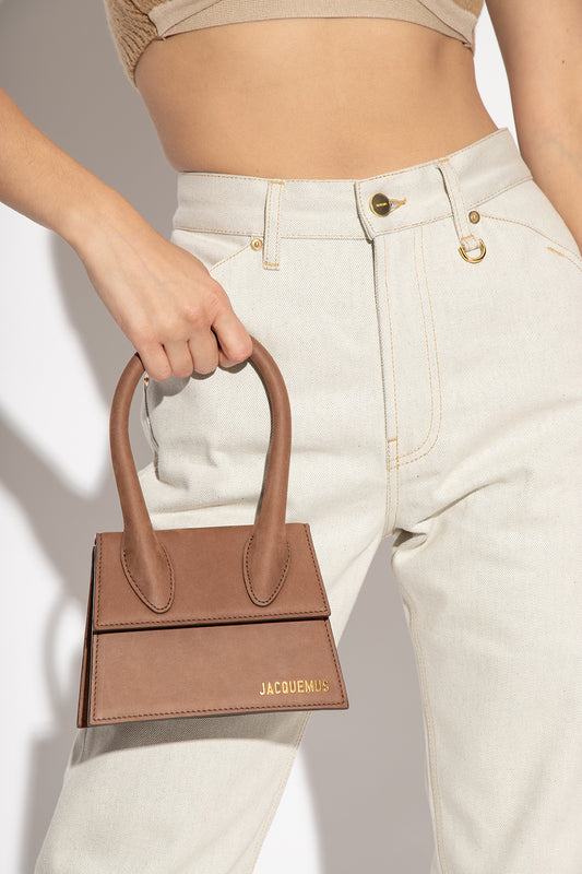 wearing JACQUEMUS LE CHIQUITO SUEDE BROWN 213BA002-3066-850