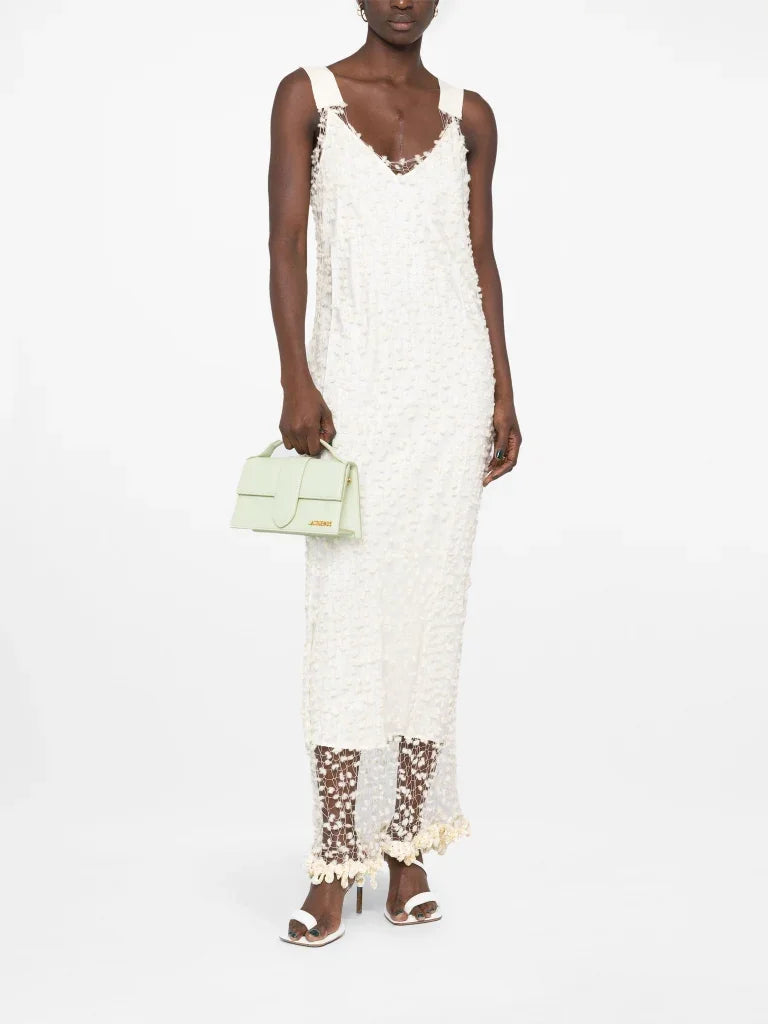 wearing JACQUEMUS LE GRAND BAMBINO LIGHT GREEN 213BA007-3063-510