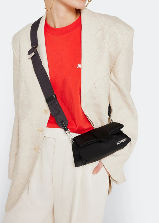 wearing JACQUEMUS LE PETIT BAMBIMOU NYLON BLACK 236BA307-3138-990