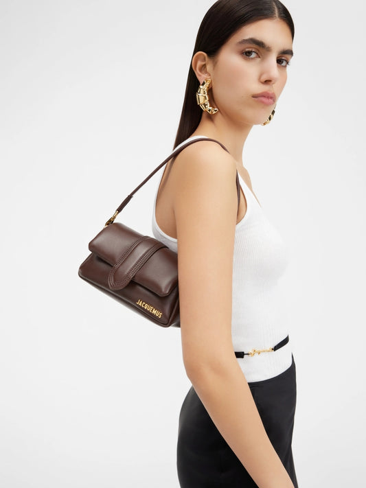 wearing JACQUEMUS LE PETIT BAMBIMOU MEDIUM BROWN 233BA335-3073-855