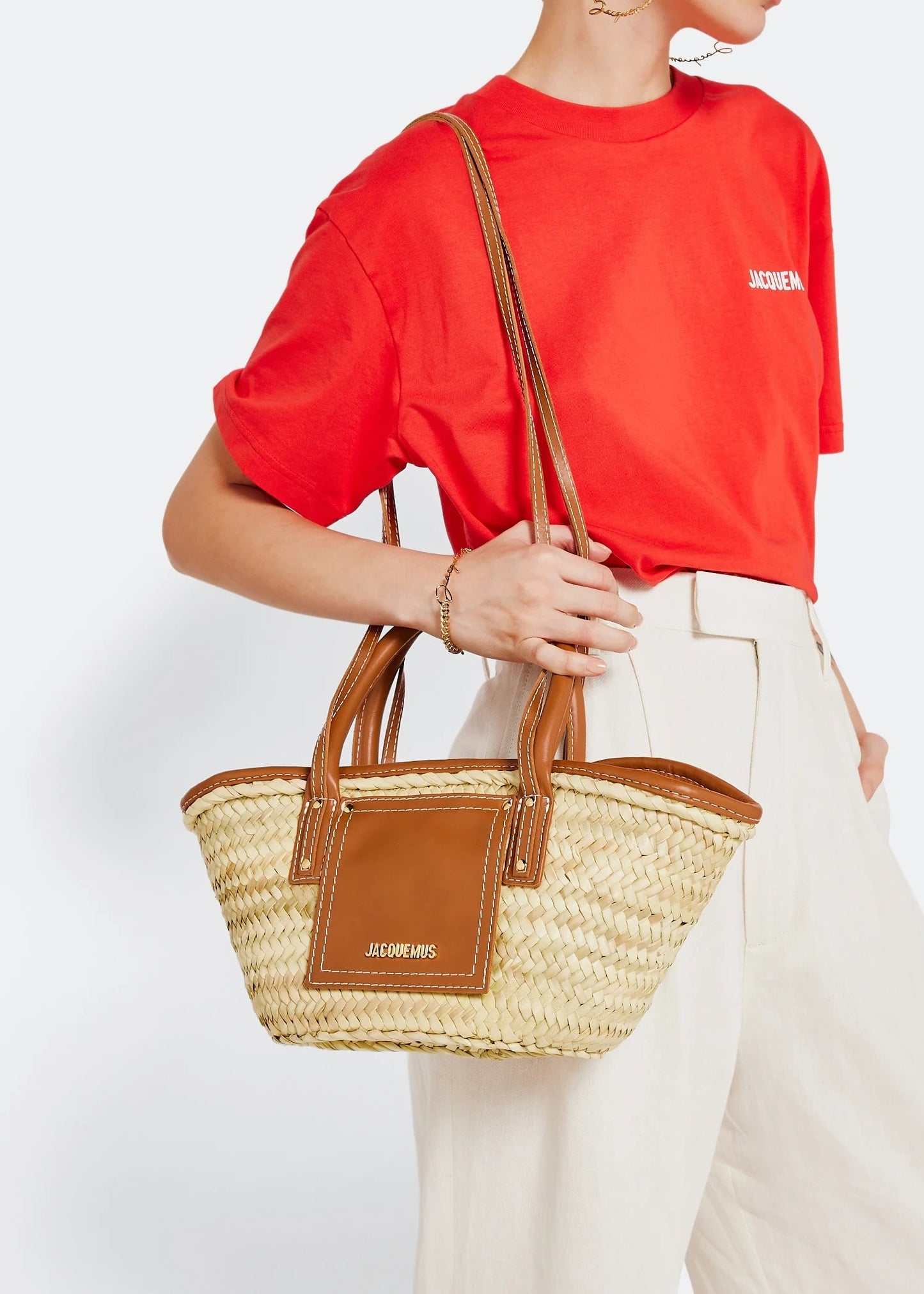 nữ mang túi JACQUEMUS LE PETIT PANIER SOLI LIGHT BROWN 223BA044-3072-811