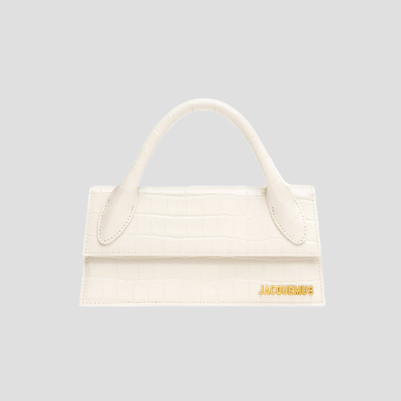 JACQUEMUS LONG CHIQUITO IVORY CROC 23H213BA004-129-120
