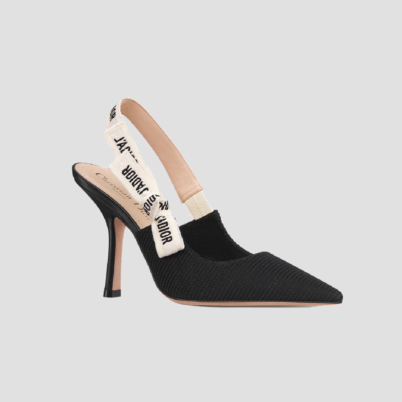 J'ADIOR SLINGBACK PUMP BLACK FRABRIC 100M KCC201TFL_S900