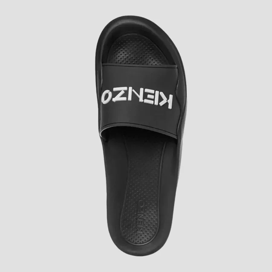 chi tiết dép KENZO BLACK LOGO SLIDES FA65MU103P64.99
