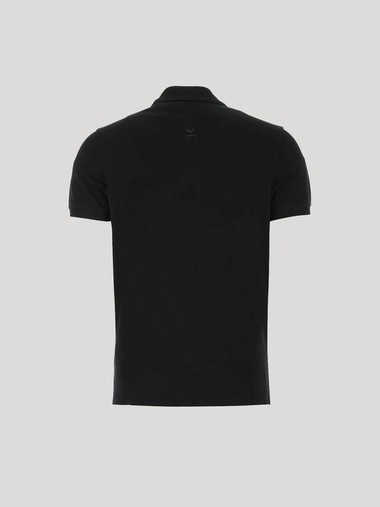 mặt sau áo KENZO TIGER CREST POLO SHIRT BLACK fa65po0014pu.99
