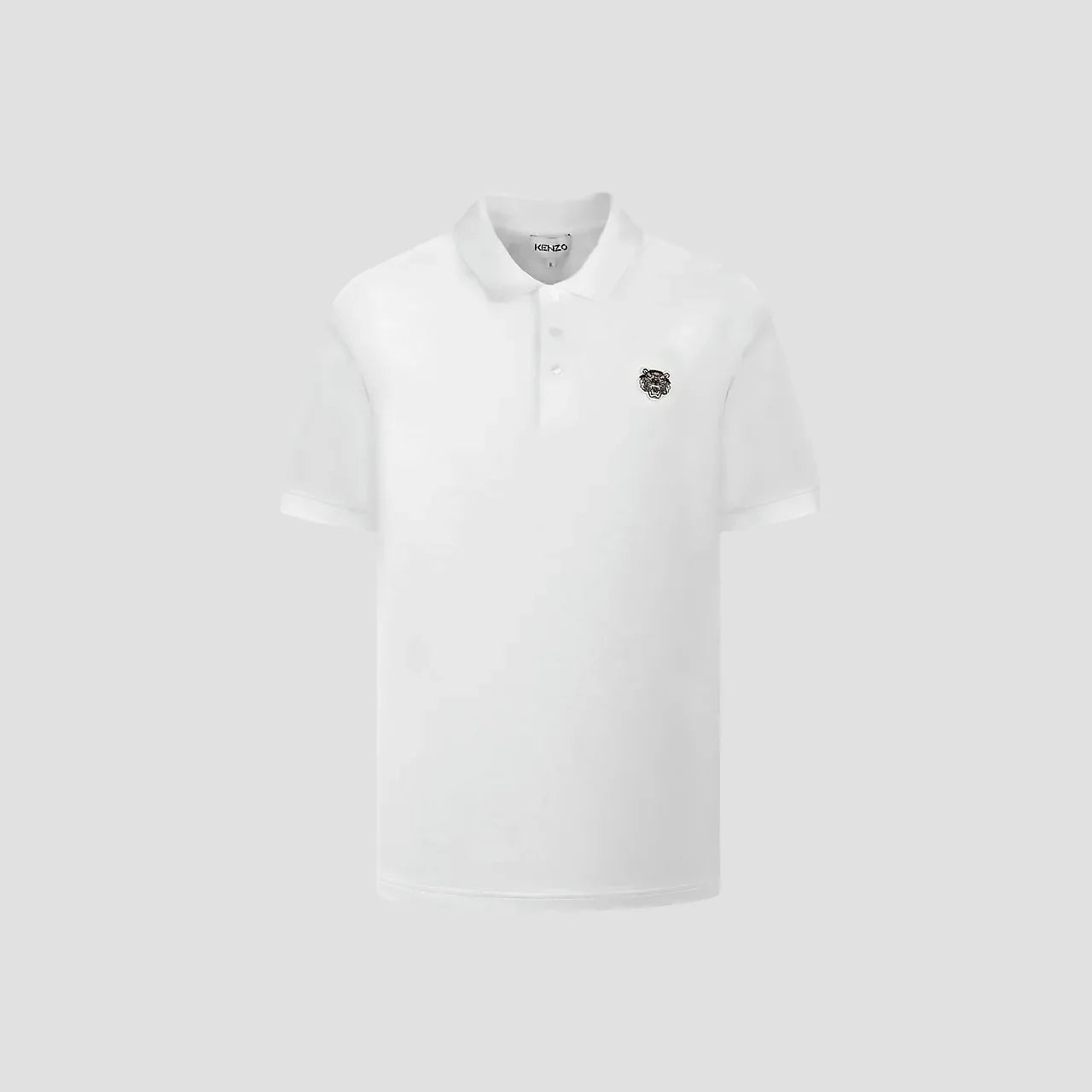 KENZO TIGER LOGO POLO SHIRT WHITE PF755PO0014BA.01