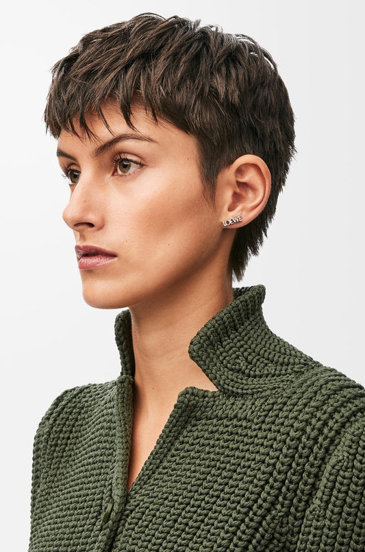 wearing LOEWE Graphic Sterling Silver Single Earring JLBC239X04-1160