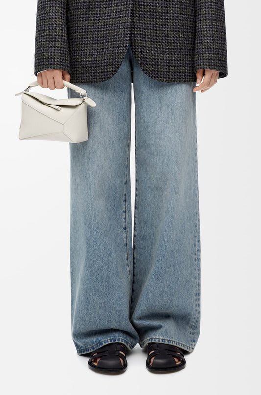 nữ xách túi Loewe Mini Puzzle Bag Soft Grained Calfskin Soft White A510P88X16_9567