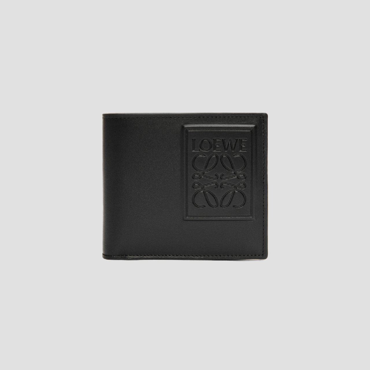 Loewe Puzzle Bifold Coin Wallet in Black Satin Calfskin C565501X05 1100