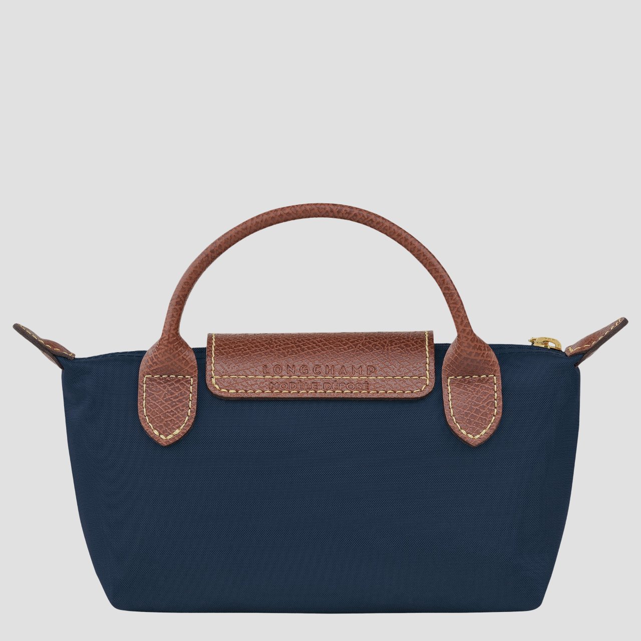 mặt sau túi LONGCHAMP LE PLIAGE ORIGINAL POUCH WITH HANDLE NAVY RECYCLED CANVAS 34175089P68