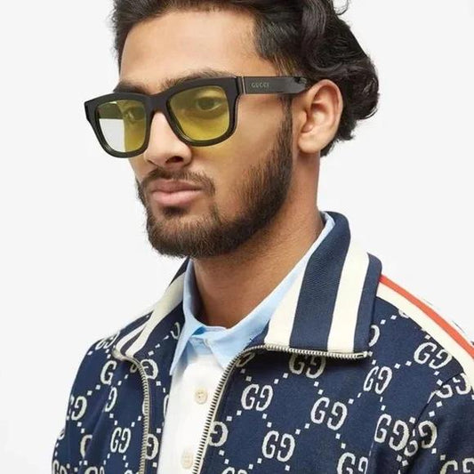 kính râm GUCCI GREEN RECTANGULAR SUNGLASSES IN ACETATE GG1135S 005 blankroom hà nội việt nam