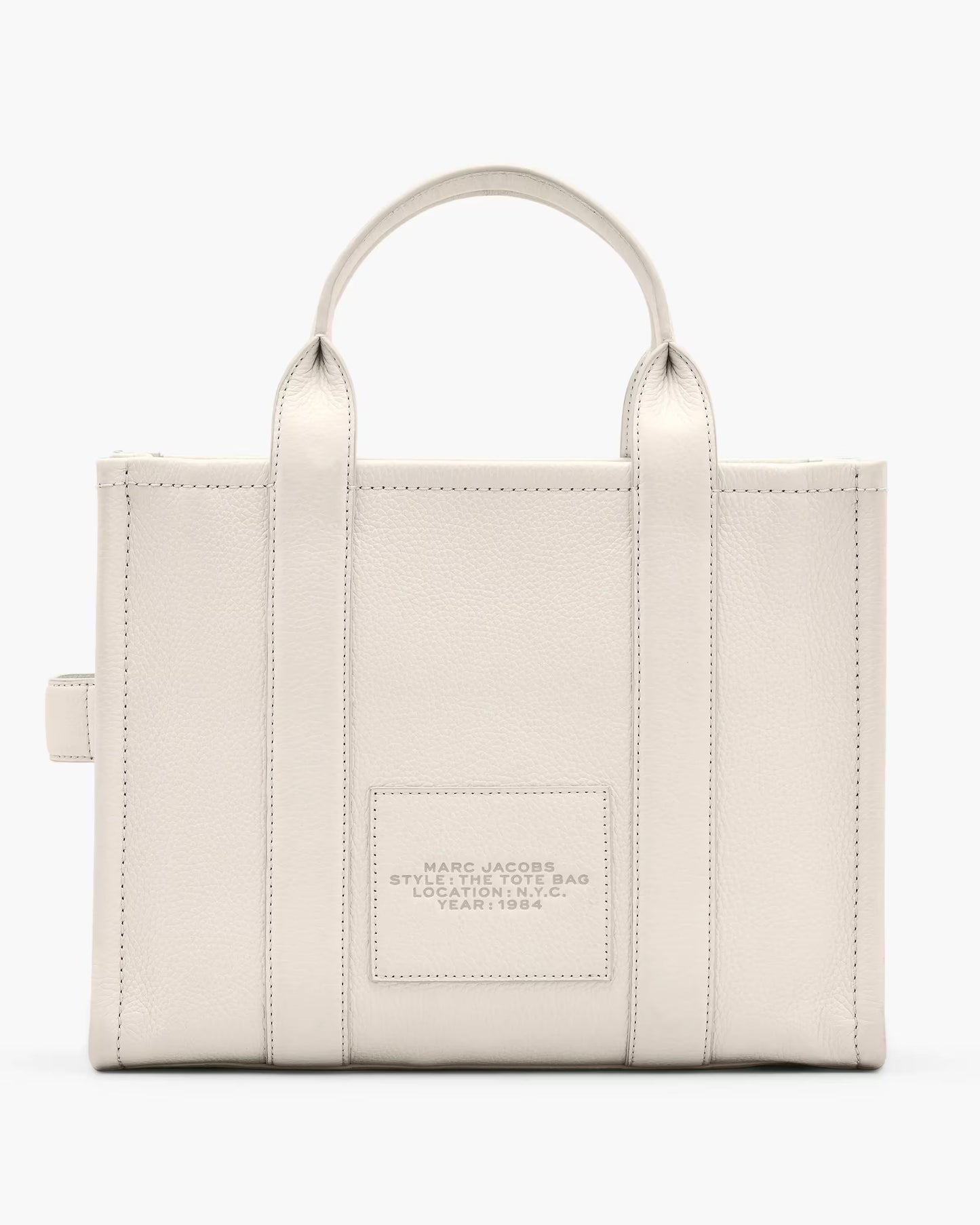 behind Marc Jacobs The Leather Medium Tote Bag Cotton Silver H004L01PF21 140