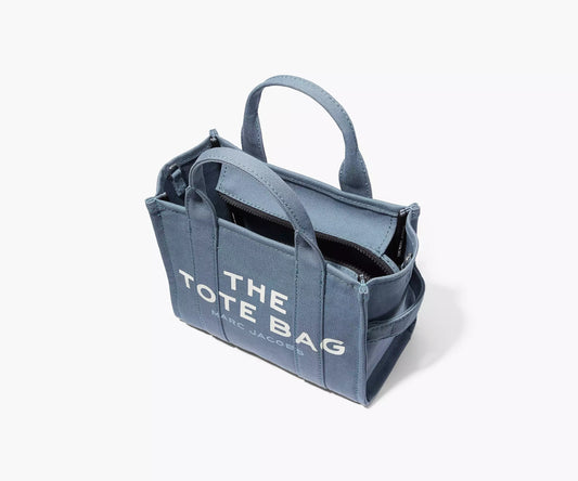 chi tiết túi MARC JACOBS THE CANVAS SMALL TOTE BAG BLUE SHADOW