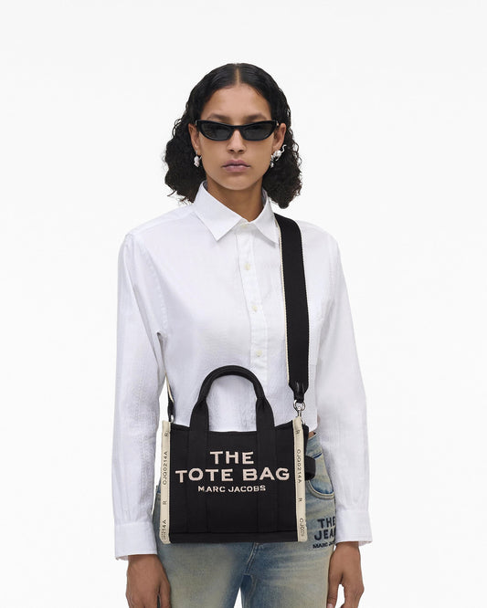 wearing Marc Jacobs The Jacquard Small Tote Bag Black M0017025-001