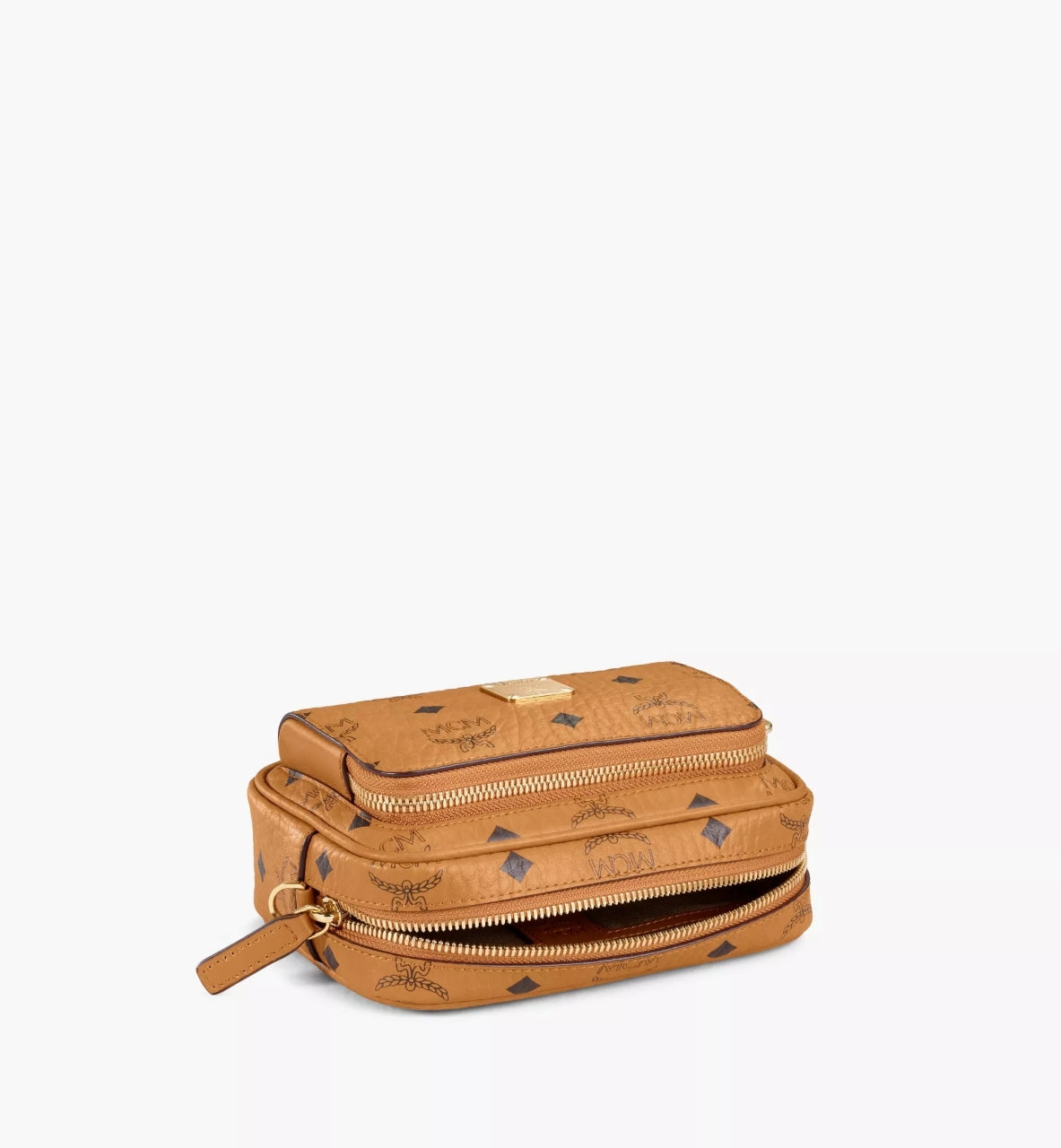 chi tiết MCM AREN CROSSBODY IN COGNAC VIESTOS X-MINI BAG MMRAAKC03CO001