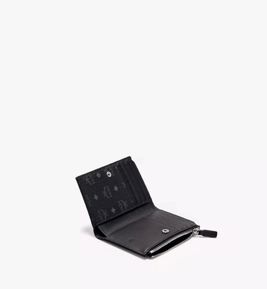 mặt trong MCM BIFOLD ZIP CARD WALLET IN BLACK VISETOS ORIGINAL MXSBSVI01BK001