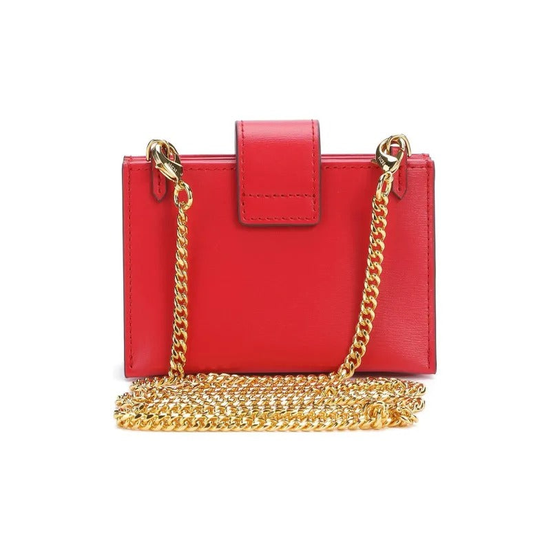 mặt sau MCM MENA CARD HOLDER IN RED LEATHER MYABSLM01R4001