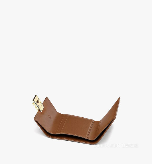 mặt trong MCM MINI PATRICIA TRIFOLD WALLET BROWN MYSBAPA01N7001