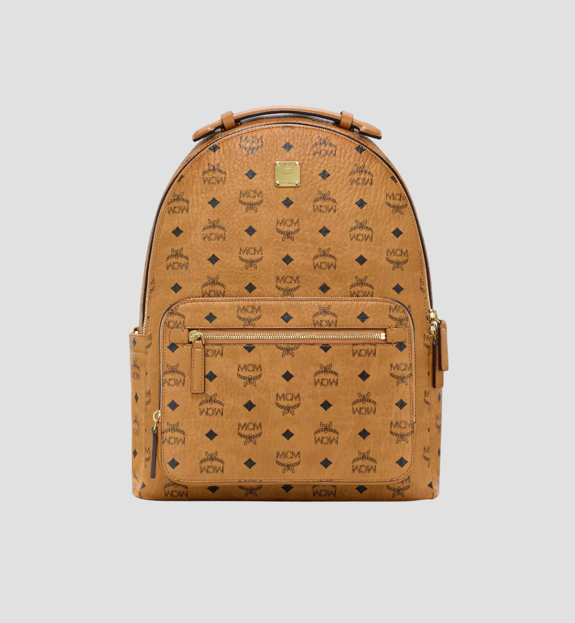 MCM STARK MEDIUM BACKPACK IN COGNAC VISETOS